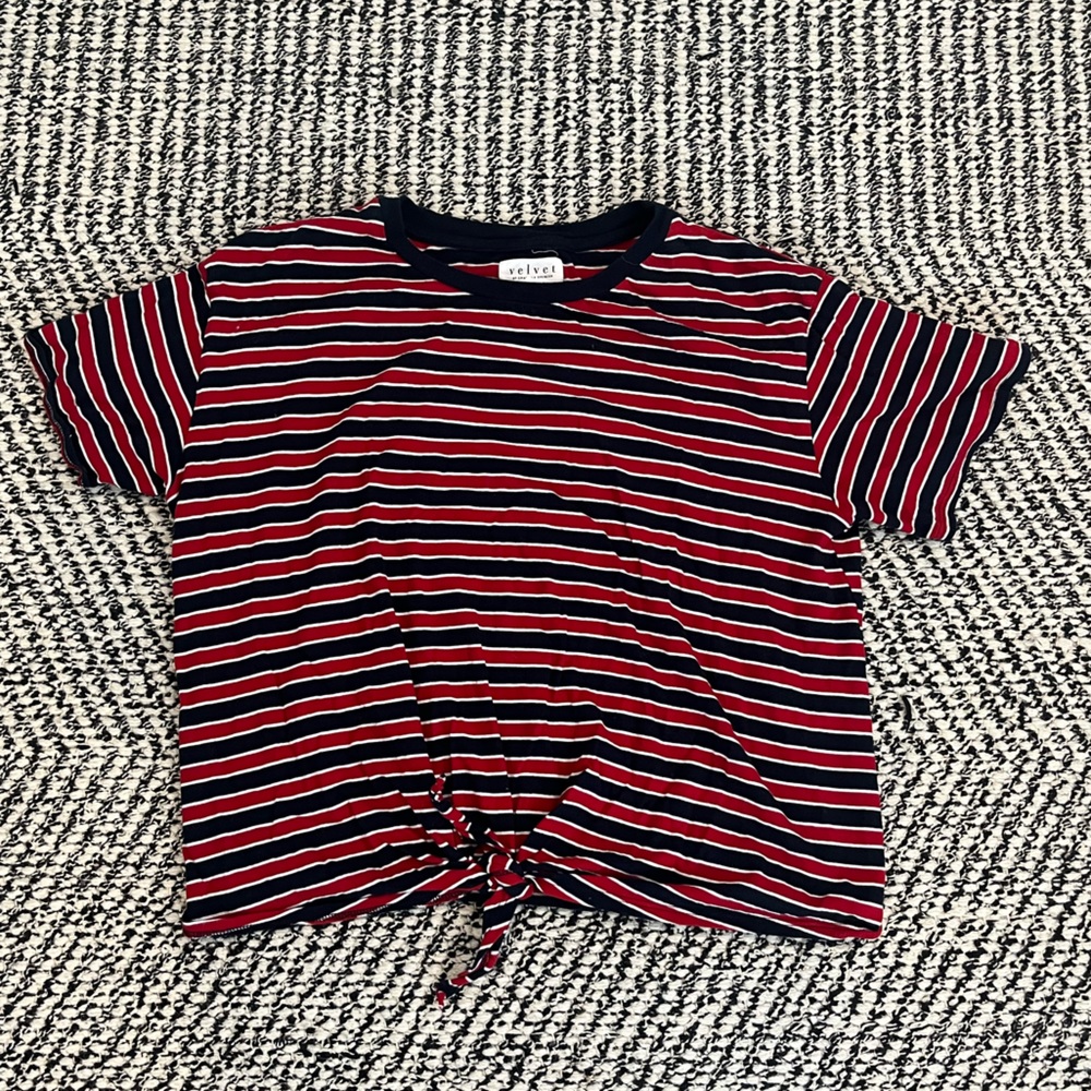 Velvet by Graham & Spencer - Striped Knot T-shirt